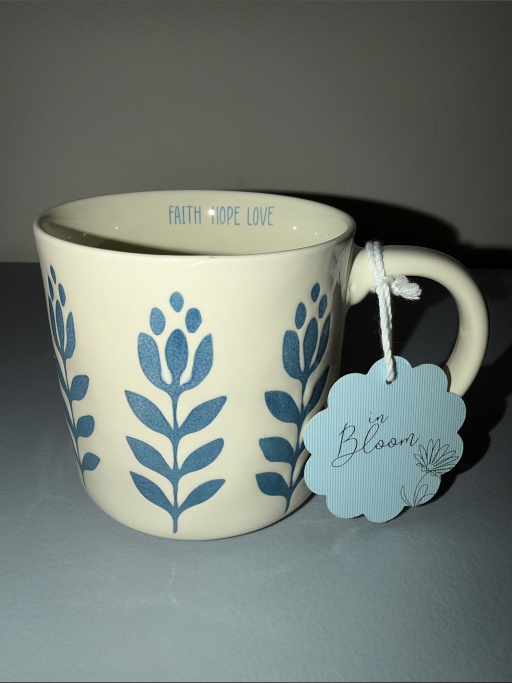 Home Essentials Fiddle + Fern Ceramic Piece in Cream